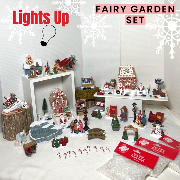 Other - LIGHT UP CHRISTMAS TOWN FAIRY GARDEN GIFT SET